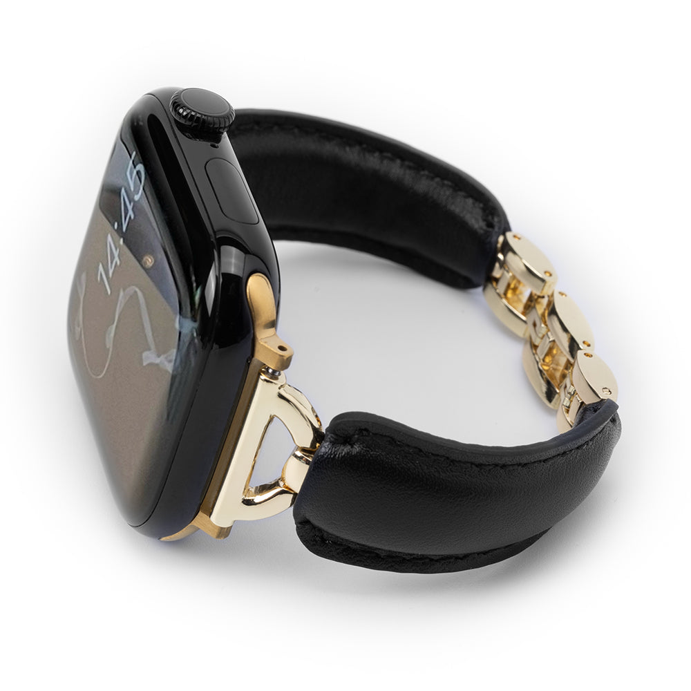 Chic Leather Glam Bracelet