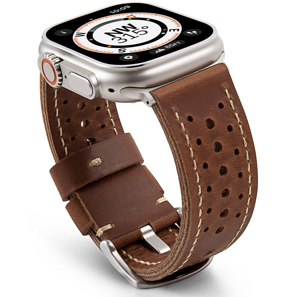 Classic Leather Racing Strap for Apple Watch
