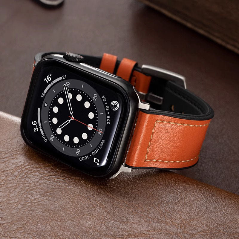 Apple Watch Band in Leather and Silicone