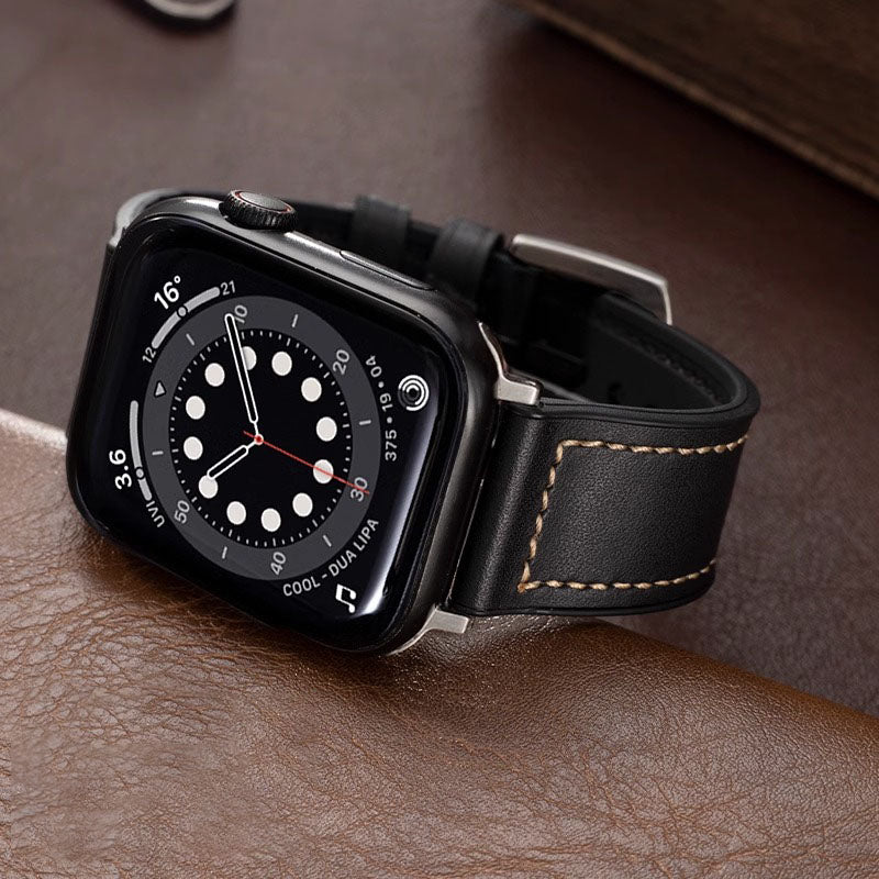 Apple Watch Band in Leather and Silicone