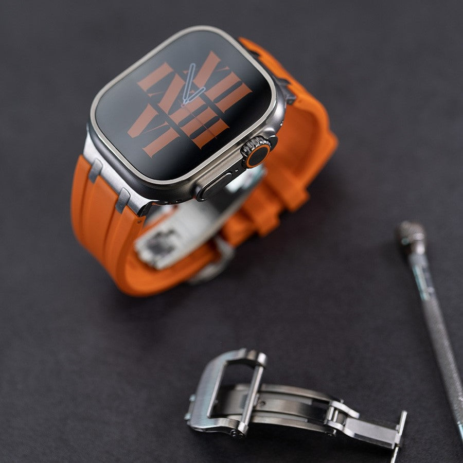AP Thick Silicone Band with Titanium Adapter for Apple Watch - New Arrival