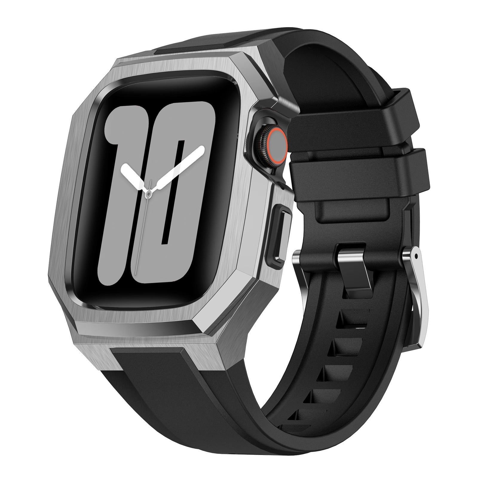 Apple Watch Stainless Steel Case with Rubber Strap