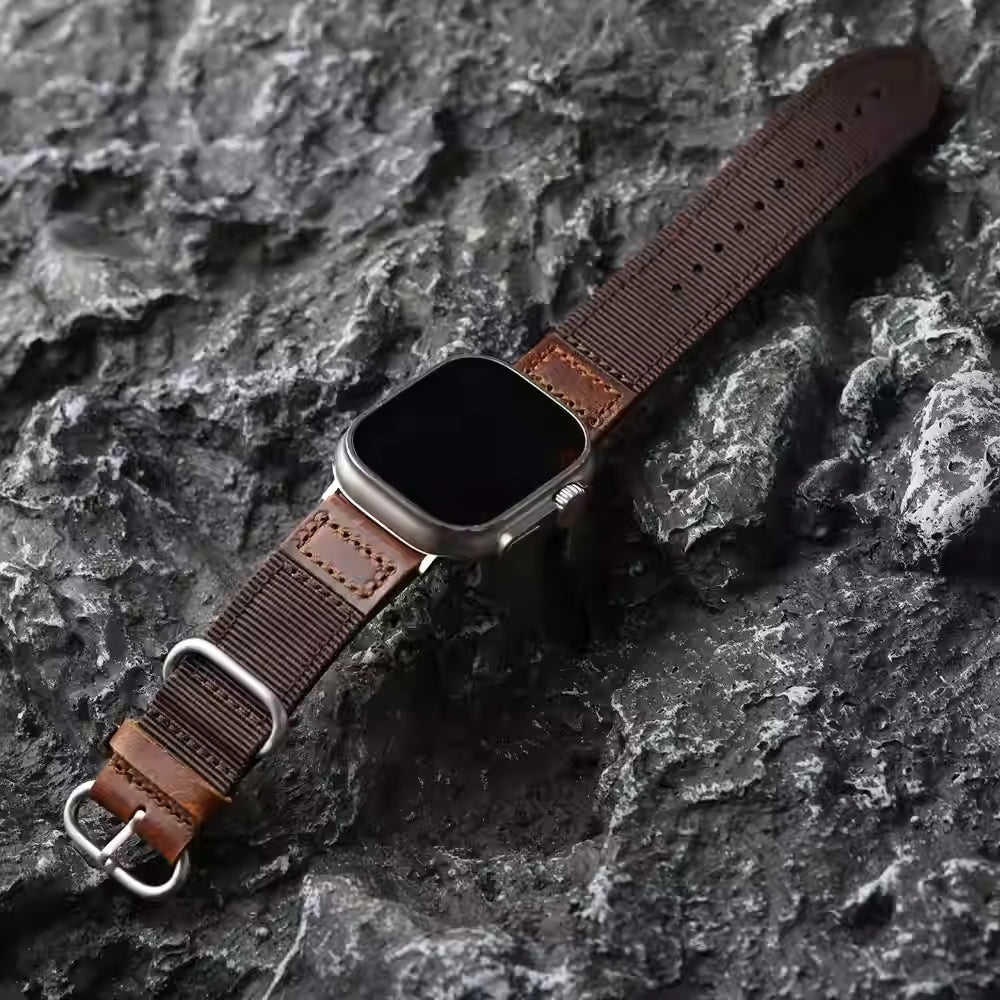 Artisan Nylon Leather Strap for Apple Watch