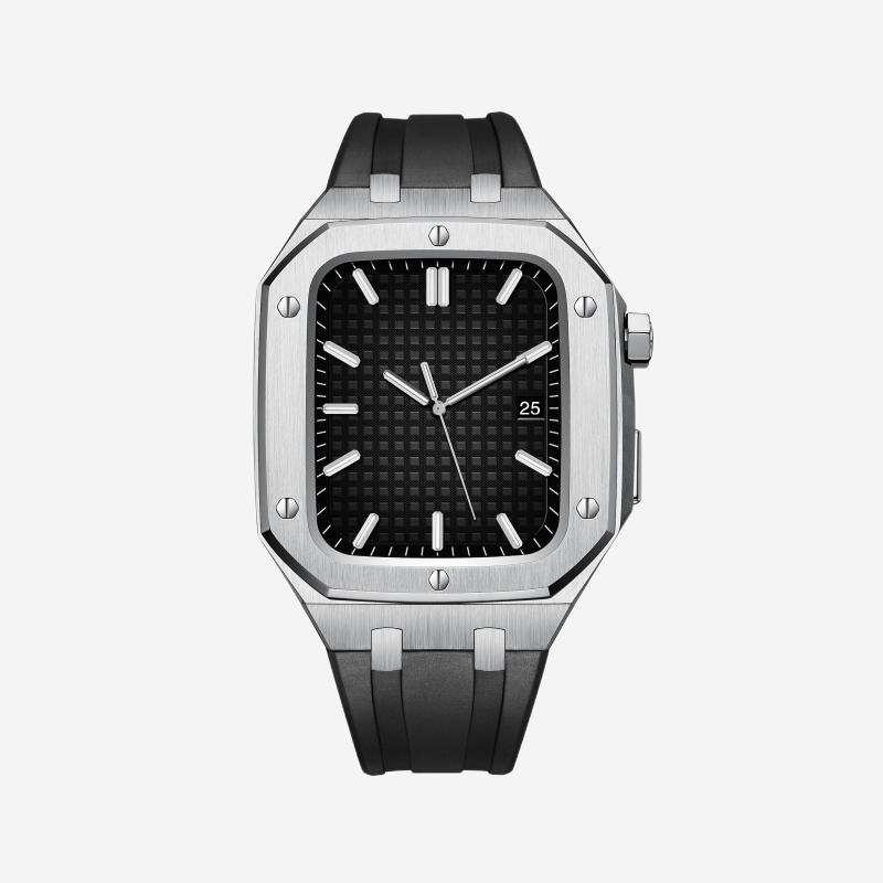 AP9006 Silicone Strap and Stainless Steel Case Upgrade Kit for Apple Watch