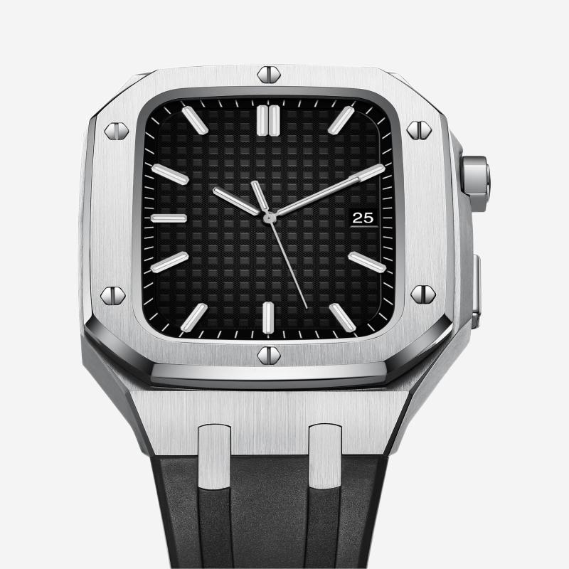 AP9006 Silicone Strap and Stainless Steel Case Upgrade Kit for Apple Watch