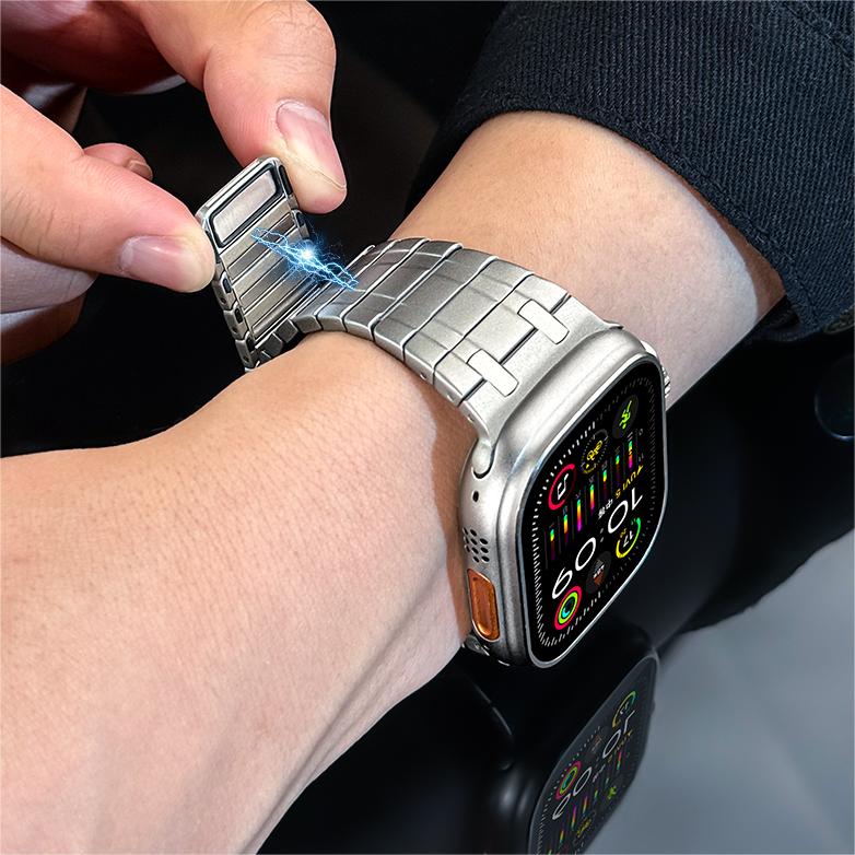AP Frosted Stainless Steel Magnetic Apple Watch Band