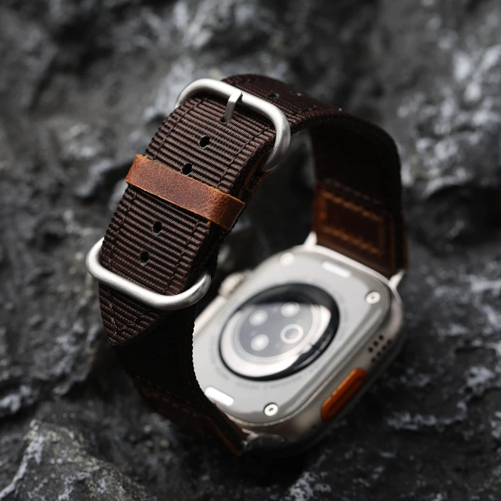 Artisan Nylon Leather Strap for Apple Watch