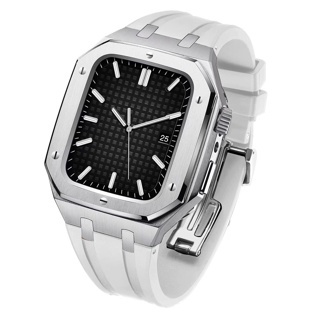 AP9006 Silicone Strap and Stainless Steel Case Upgrade Kit for Apple Watch