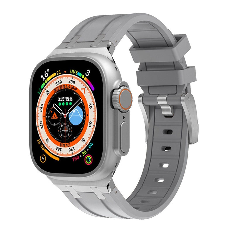 AP Thick Silicone Band with Titanium Adapter for Apple Watch - New Arrival