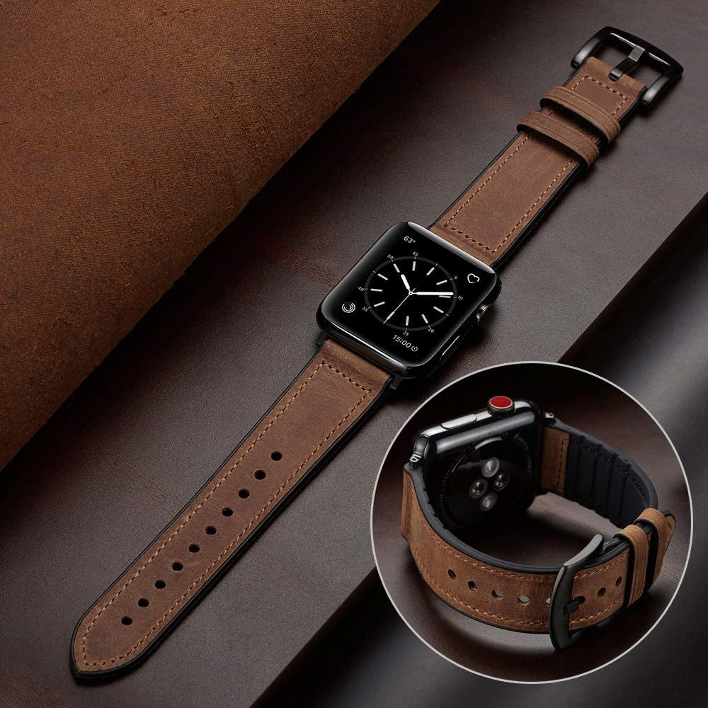 Apple Watch Band in Leather and Silicone
