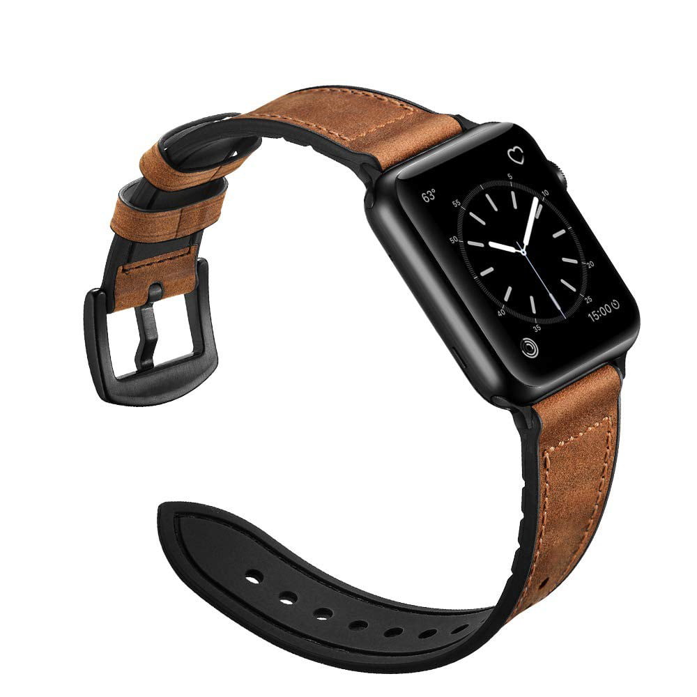 Apple Watch Band in Leather and Silicone