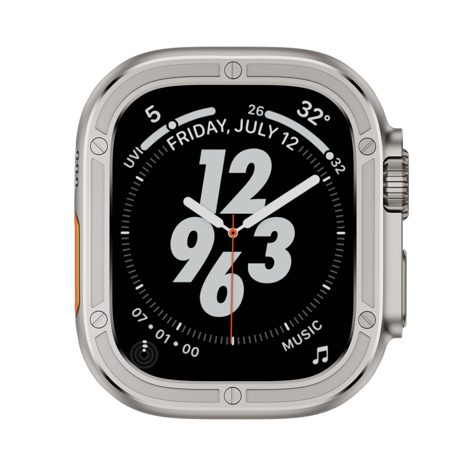 Durable Steel Nail Guard Ring for Apple Watch Ultra