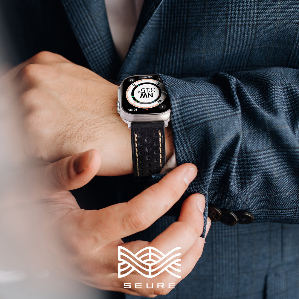 Classic Leather Racing Strap for Apple Watch