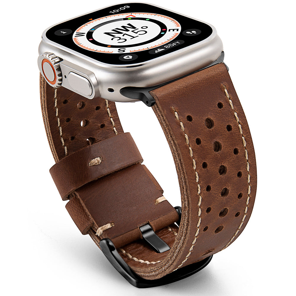 Classic Leather Racing Strap for Apple Watch