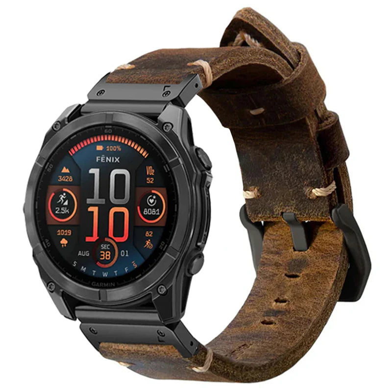 Garmin QuickFit Classic Leather Strap