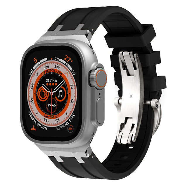 AP Thick Silicone Band with Titanium Adapter for Apple Watch - New Arrival