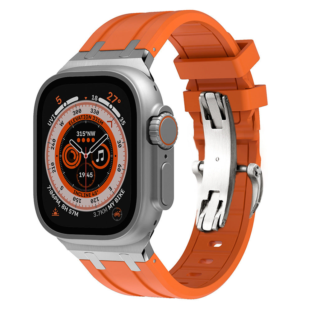 AP Thick Silicone Band with Titanium Adapter for Apple Watch - New Arrival